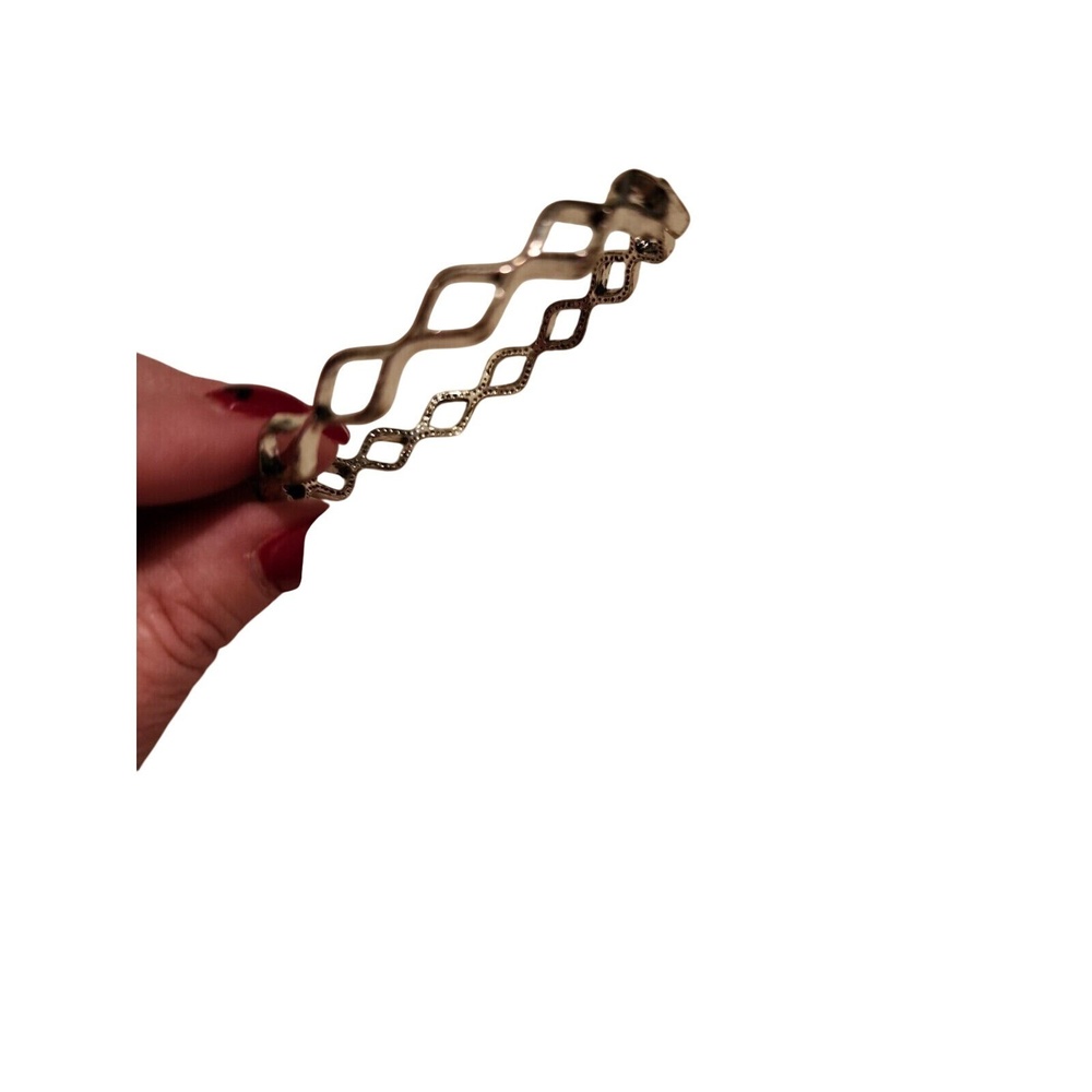 Bangle Bracelet Gold Tone Openwork Geometric Design Fashion Jewelry‎